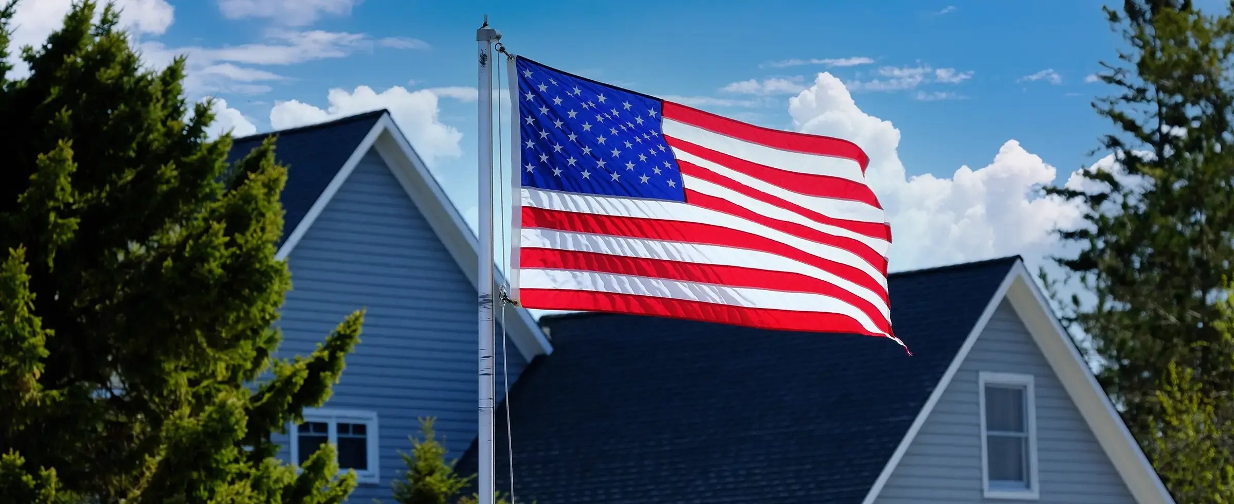 American flag outside home (1)