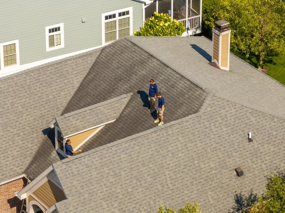 Porter Team on roof